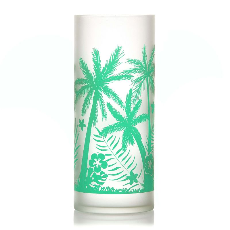 Libbey Vintage Palm Trees Cooler Glasses, 16-ounce, Set of 4, 3 of 4