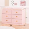 Dresser for Bedroom with 6 Drawers, Wide Chest of Drawers with Changing Table Top - 3 of 4