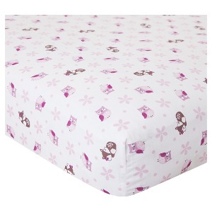 Bedtime Originals Crib Sheet - Lavender Woods, Pink White