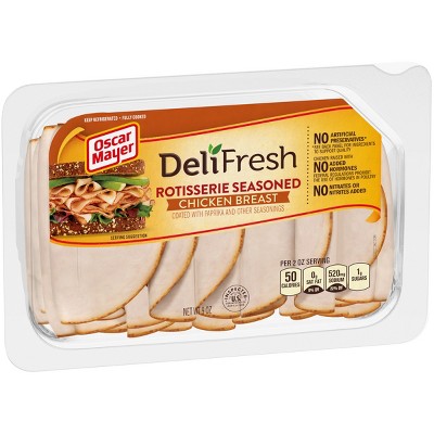 Oscar Mayer Deli Fresh Sliced Rotisserie Seasoned Chicken Breast - 9oz ...