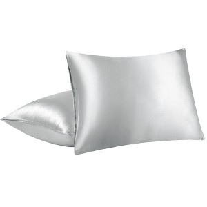 PiccoCasa 85GSM Satin Luxury Silky Envelope Closure Pillowcases 2 Pcs - 1 of 4
