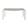 Chery Life Outdoor Aluminum Dining Table with Faux Wood Top, Gray Finish, Gray - 2 of 4