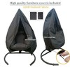 Lycvki High Quality Wicker Swing Egg Chair with Cushion and Black Stand - 4 of 4