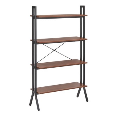 57" Connection 4 Tier Bookshelf Walnut - Buylateral