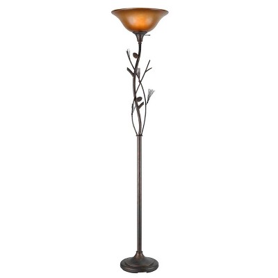 72" 3-way Metal Pinecone Torchiere Floor Lamp Rust Finish - Cal Lighting