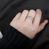 Silver Copper Crystal - Embellished Modern Women's Stackable Ring - 2 of 4