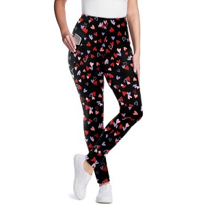 Woman Within Stretch-Cotton Knit Pull-On Printed Pocket Leggings - 1 of 3