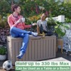 Sersper 80 Gallon Resin Outdoor Storage Box with Handles, Light Gray - For Patio Furniture Cushions, Pool Toys, Garden Tools (4 Pack) - 3 of 4
