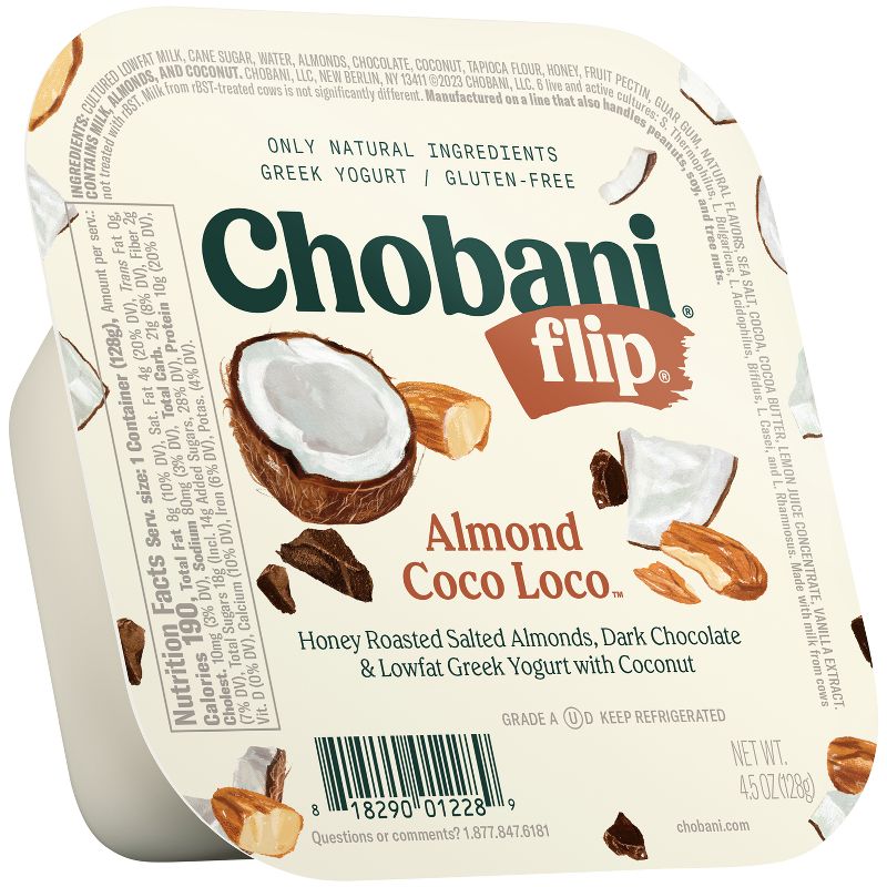Chobani Flip Almond Coco Loco Low Fat Greek Yogurt - 4.5oz, 1 of 12