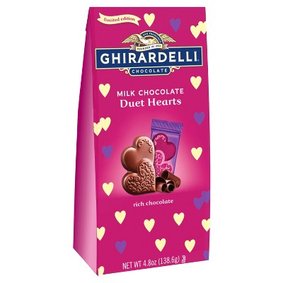 Ghirardelli Valentine's Day Milk Chocolate Hearts Bag - 4.8oz