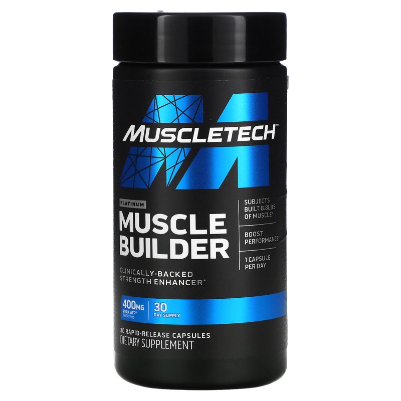 MuscleTech Muscle Builder, Muscle Building Supplements for Men & Women, Nitric Oxide Booster, Muscle Gainer Workout Supplement, 400mg of Peak ATP for, 1 of 4