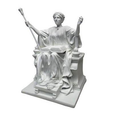 Alma Mater White Resin Athena Sculpture with Scepter