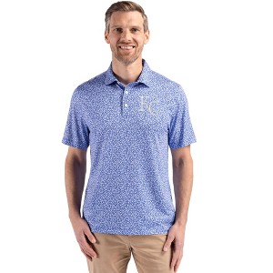 Kansas City Royals Cutter & Buck Pike Eco Flora Print Recycled Mens Big & Tall Polo - 1 of 1