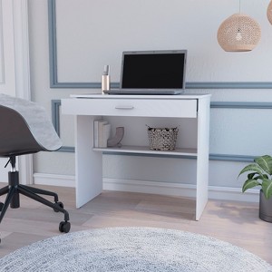 NicBex Home Office Desk 19.6" L Modern Writing Desk with Large Drawer, Open Shelf and Wooden Desktop for Office, Study, Living Room - 1 of 4