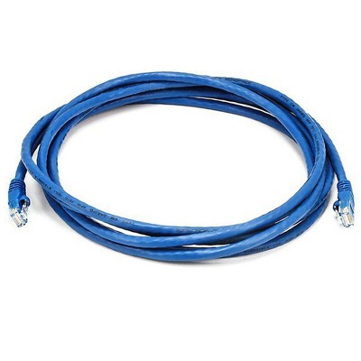 Monoprice Cat5e Ethernet Patch Cable - 10 Feet - Blue | Network Internet Cord - RJ45, Stranded, 350Mhz, UTP, Pure Bare Copper Wire, 24AWG