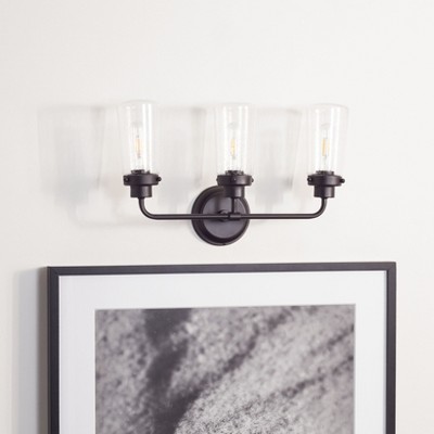 Derser Oil Rubbed Bronze Vanity Sconce with Glass Shades