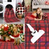Washable Xmas Buffalo Plaid Rug Non Slip Low Pile Rug Soft Xmas Plaid Floor Cover Foldable Indoor Carpet for Living Room Bedroom Playroom Nursery - 3 of 4