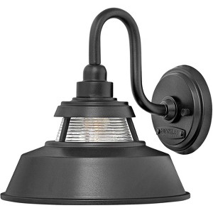 Hinkley Troyer 10" High Black Outdoor Wall Light - 1 of 2