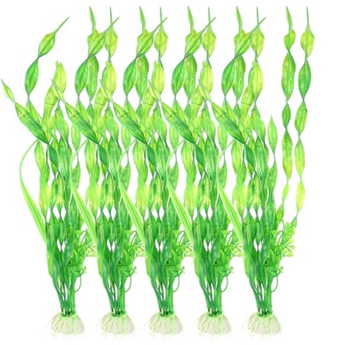 Unique Bargains Plastic Fish Tank Aquarium Decorations Artificial Water Plants Grass Green 12.2" 5 Pcs - image 1 of 4