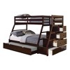 Twin Over Full Bunk Bed with Built In Drawers and Accessible Steps - 3 of 4