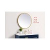 Elegant Lighting Pier 28 inch LED Mirror with Adjustable Color Temperature 3000K/4200K/6400K in Brass - 3 of 4