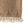 Hand Woven Reversible Throw Blanket Brown Cotton by Foreside Home & Garden - 3 of 4
