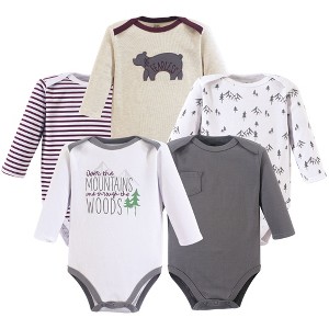 Luvable Friends Hudson Baby Long-Sleeve Bodysuits 5pk - 1 of 1