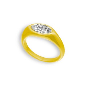 EVRY JEWELS WATERPROOF Gold or Silver Plated Stainless Steel Aurora Ring - 1 of 4