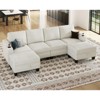 Belffin U-Shaped Chenille Modular Sofa - 6-Seater with Hidden Storage & Tool-Free Assembly - 2 of 4