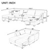 Sectional Sofa, U-Shape Sectional Couch With Reversible Chaise, Additional Storage Convertible Sofa Bed - image 3 of 4