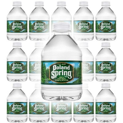 Poland Spring 100% Natural Spring Water - 8 Fl oz Bottle (Pack of 15)