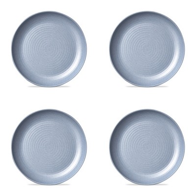 TAG Light Blue Brooklyn Melamine Brooklyn Melamine Plastic Dinning Salad Plate Dishwasher Safe Indoor/Outdoor 9x9 inch Salad Plate Set 4