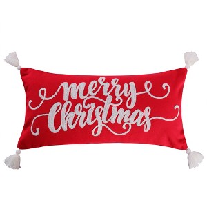 Road Trip Script Decorative Pillow Red - Levtex Home - 1 of 4