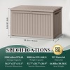 Infurnic Deck Boxes, Extra-Large Deck Box with Lockable Storage, Waterproof Outdoor Storage Box for Patio, Garden, Pool, Brown, 56.3"*31.1"*32" - 4 of 4