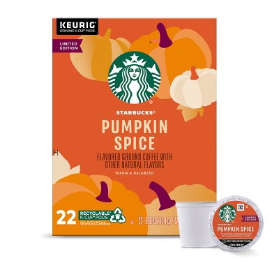 Starbucks Pumpkin Spice Medium Roast Coffee - Keruig K-Cup Pods - 22ct