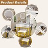 FONTOI 31.5"W Makeup Vanity Table with 2 Large Drawers Sturdy Metal Legs and Chair for Woman Bedroom Dressing Room, White/Brown - 4 of 4
