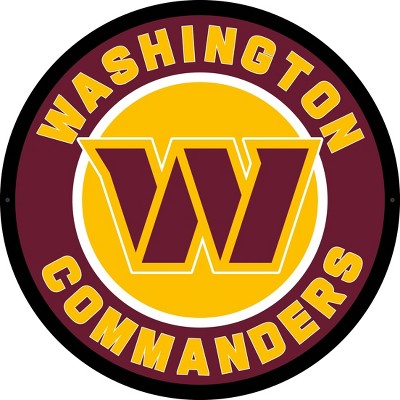 Evergreen Ultra-Thin Edgelight LED Wall Decor, Round, Washington Commanders- 23 x 23 Inches Made In USA