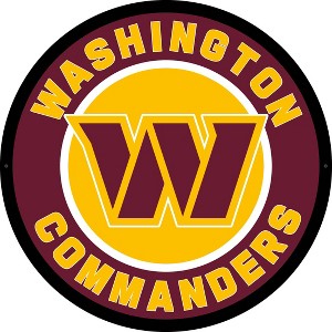Evergreen Ultra-Thin Edgelight LED Wall Decor, Round, Washington Commanders- 23 x 23 Inches Made In USA - 1 of 4