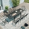 Mondawe 9-Piece Outdoor Dining Set,Steel Frame Mesh Table & Chairs Set - 4 of 4
