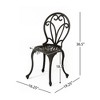 SKRAN Set of 3 Outdoor Bistro Set,Outdoor Rust-Resistant Cast Aluminum Bistro Set with 2 Chairs  for Park Yard & Garden - 2 of 4