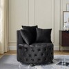 Velvet Upholstered Swivel Chair for Living Room - 2 of 4