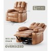 Recliner Chair with Heat and Massage - 360° Swivel&Faux Leather Rocking Chair with Cup Holder for Living Rooms, Bedrooms - 2 of 4