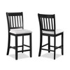 5-Piece Counter Height Dining Set with Square Table and 4 Upholstered Chairs - 3 of 4
