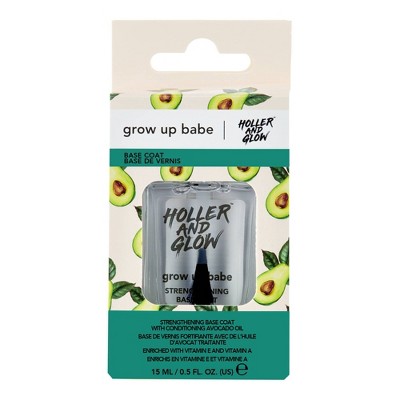 Holler and Glow Grow Up Babe Strengthening Base Coat - 0.5 fl oz_3