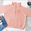Simply Sage Market Checkered Mama Flowers Quarter Zip Fleece - 2 of 4