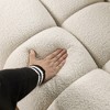 64.96 length ,35.83" deepth ,human body structure for USA people, marshmallow sofa,boucle sofa ,2 seater, BEIGE BOUCLE - 2 of 4