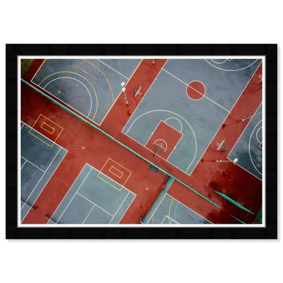 21" x 15" To the Court Sports and Teams Framed Art Print - Wynwood Studio: Modern Style Wall Poster, Digital Photography Print