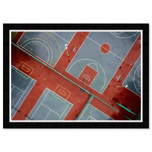 21" x 15" To the Court Sports and Teams Framed Art Print - Wynwood Studio: Modern Style Wall Poster, Digital Photography Print - 1 of 4
