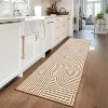 Acekool Washable Runner Rug 2x6, Modern Abstract Non Slip Low Pile Foldable Entryway Hallway Carpet, Soft Indoor Mat for Kitchen, Laundry, Orange - 2 of 4