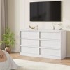Whizmax Wooden Double Dresser Organizer with Storage, 6 Drawer Dresser for Bedroom, Modern Chest of Drawers for Bedroom, Living Room White - 2 of 4